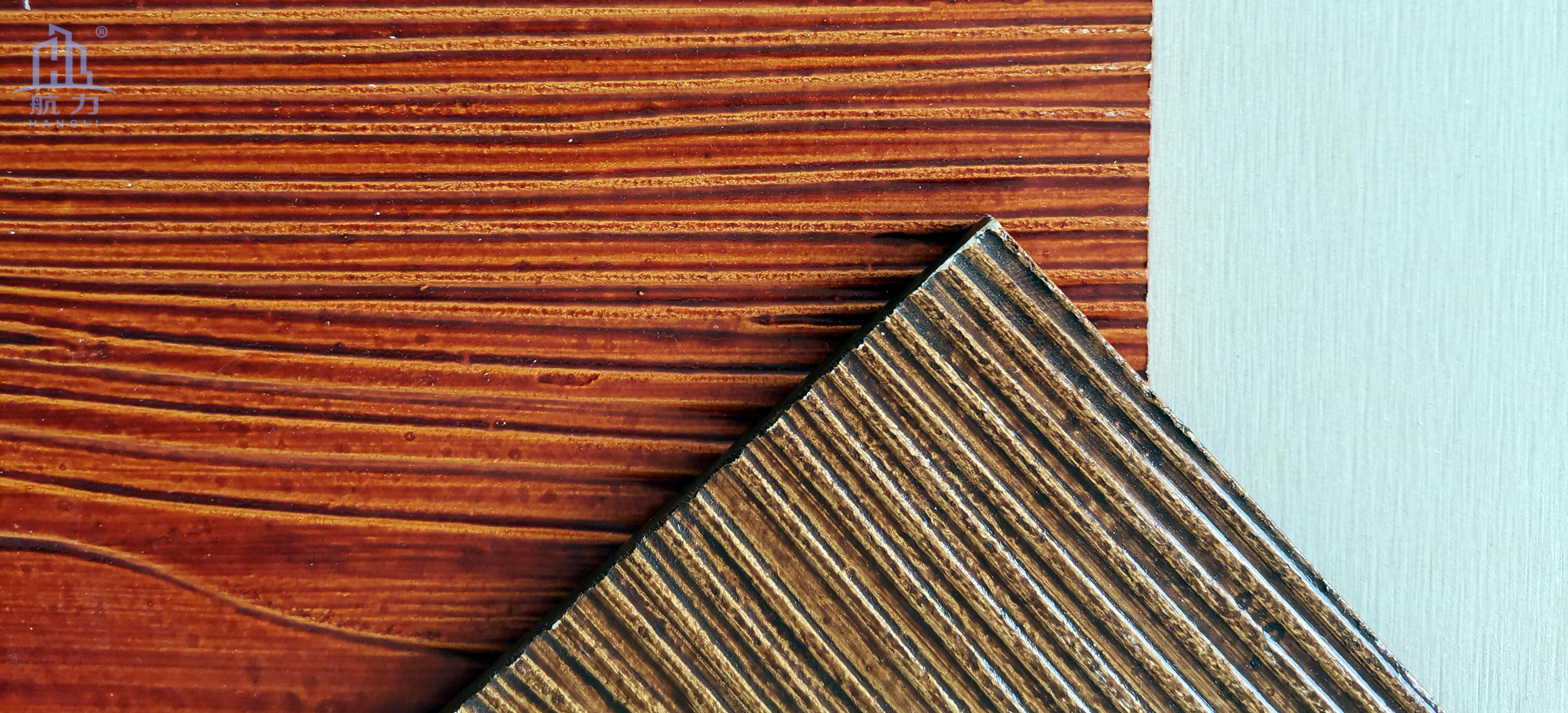 木紋水泥板以100%無(wú)石棉水泥板為基材，采用先進(jìn)生產(chǎn)工藝制成，具有逼真的木紋紋理效果